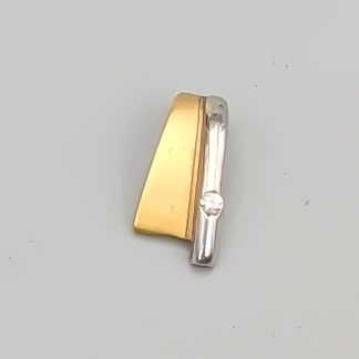 Hänge i Flerfärgat Guld med Vit Sten 18K 1.04g 17mm