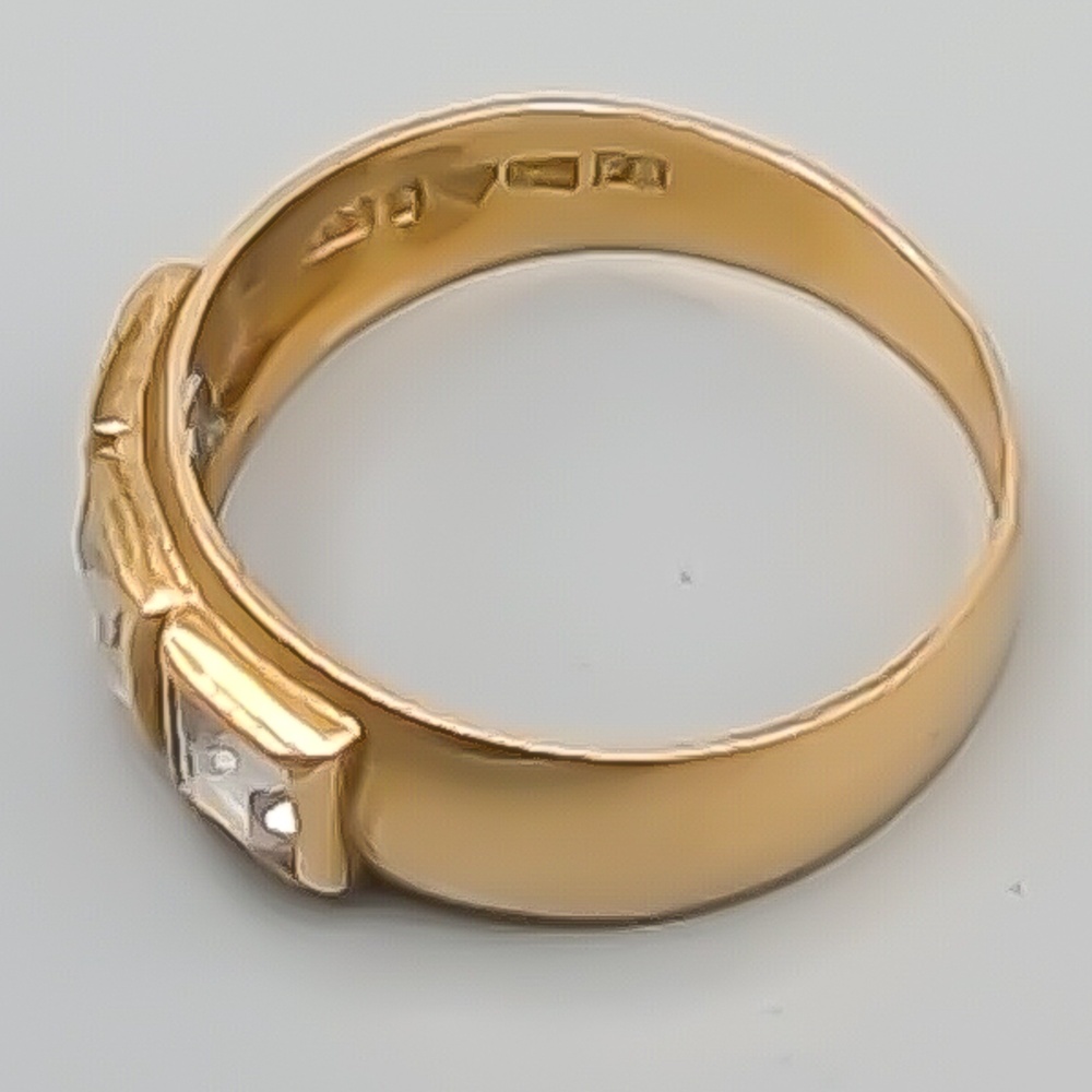 Ring i Guld med Vita Stenar 18K 1.72g 16.5mm - Bild 3