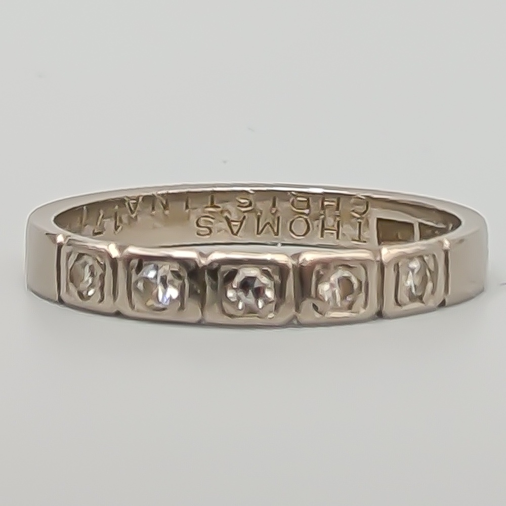Diamantring i Vitguld 18K 2.63g 17mm