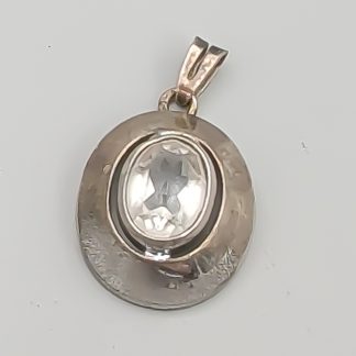 Hänge i Silver med Vit Sten S830 2.09g 20mm