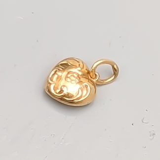 Hänge i Guld Hjärta 18K 0.55g 9mm