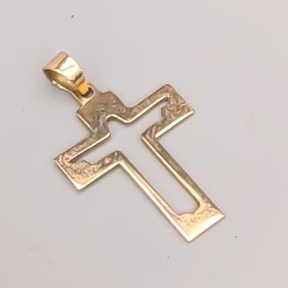 Hänge i Guld Kors 18K 0.95g 24mm
