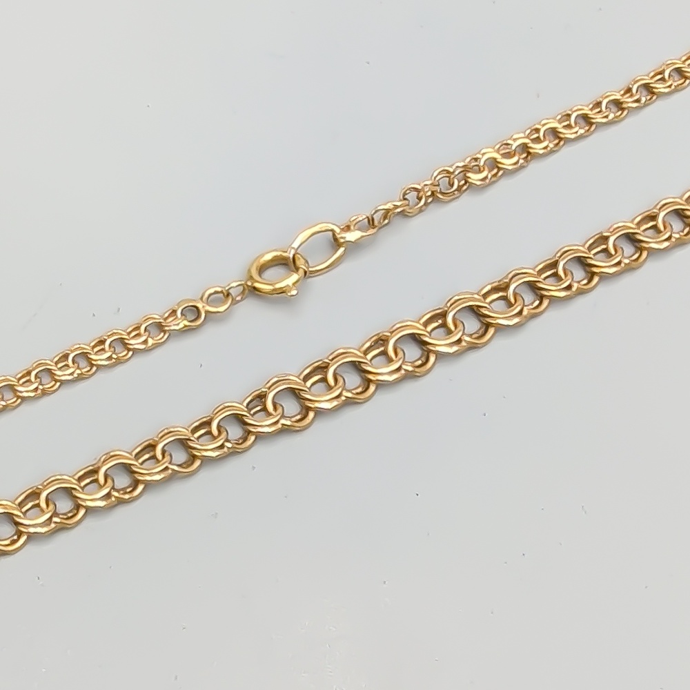 49cm Doserad Bismarcklänk i Guld 18K 10.32g - Bild 2