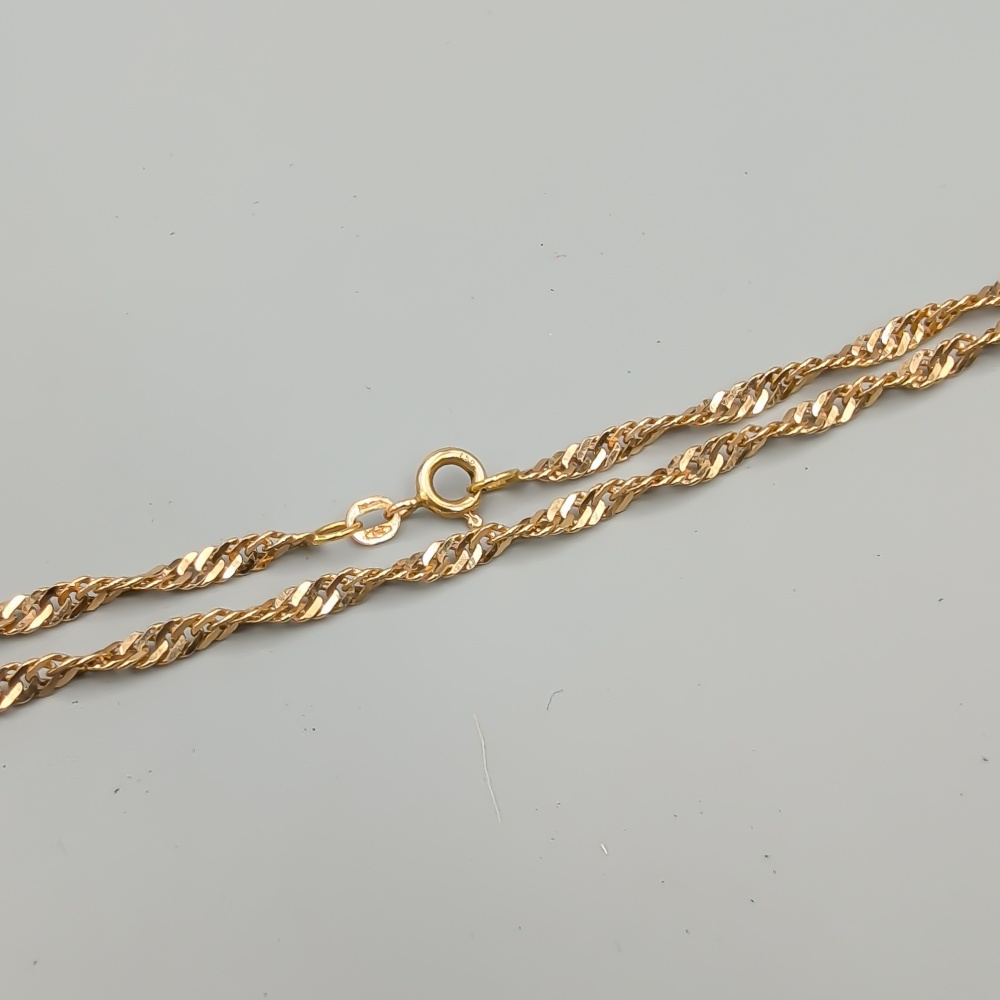 45.5cm Balestra Singaporelänk i Guld 18K 7.76g - Bild 2