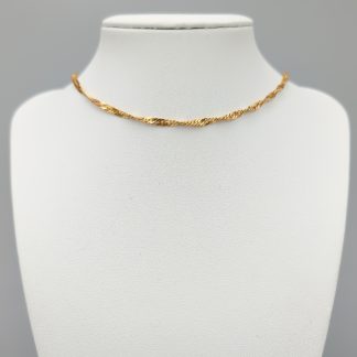 45.5cm Balestra Singaporelänk i Guld 18K 7.76g
