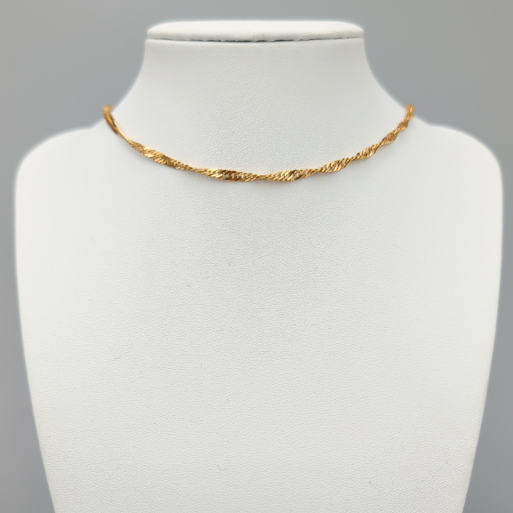 45.5cm Balestra Singaporelänk i Guld 18K 7.76g