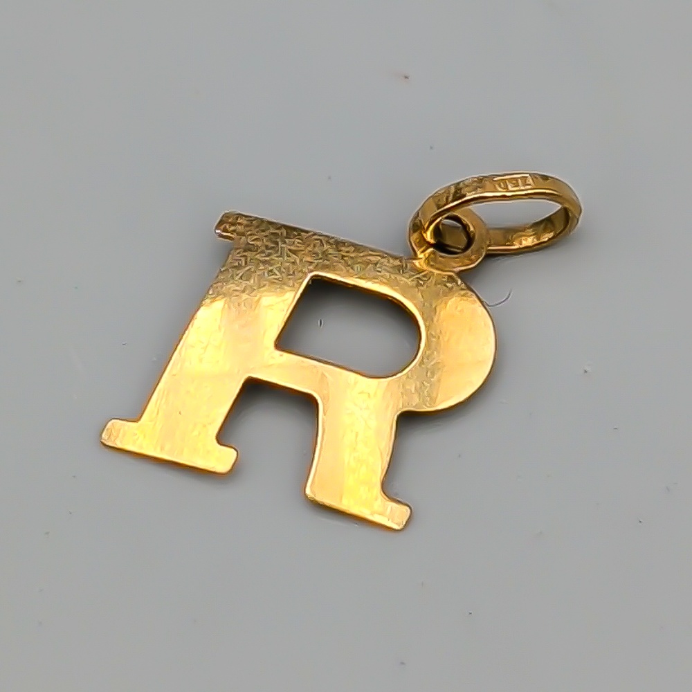 Hänge i Guld Bokstaven R 18K 0.43g 12mm