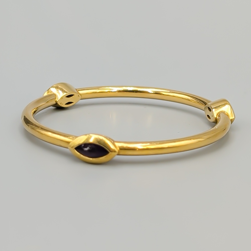 21.5cm Stelt armband i Guld med Ametister 18K 21.56g - Bild 3