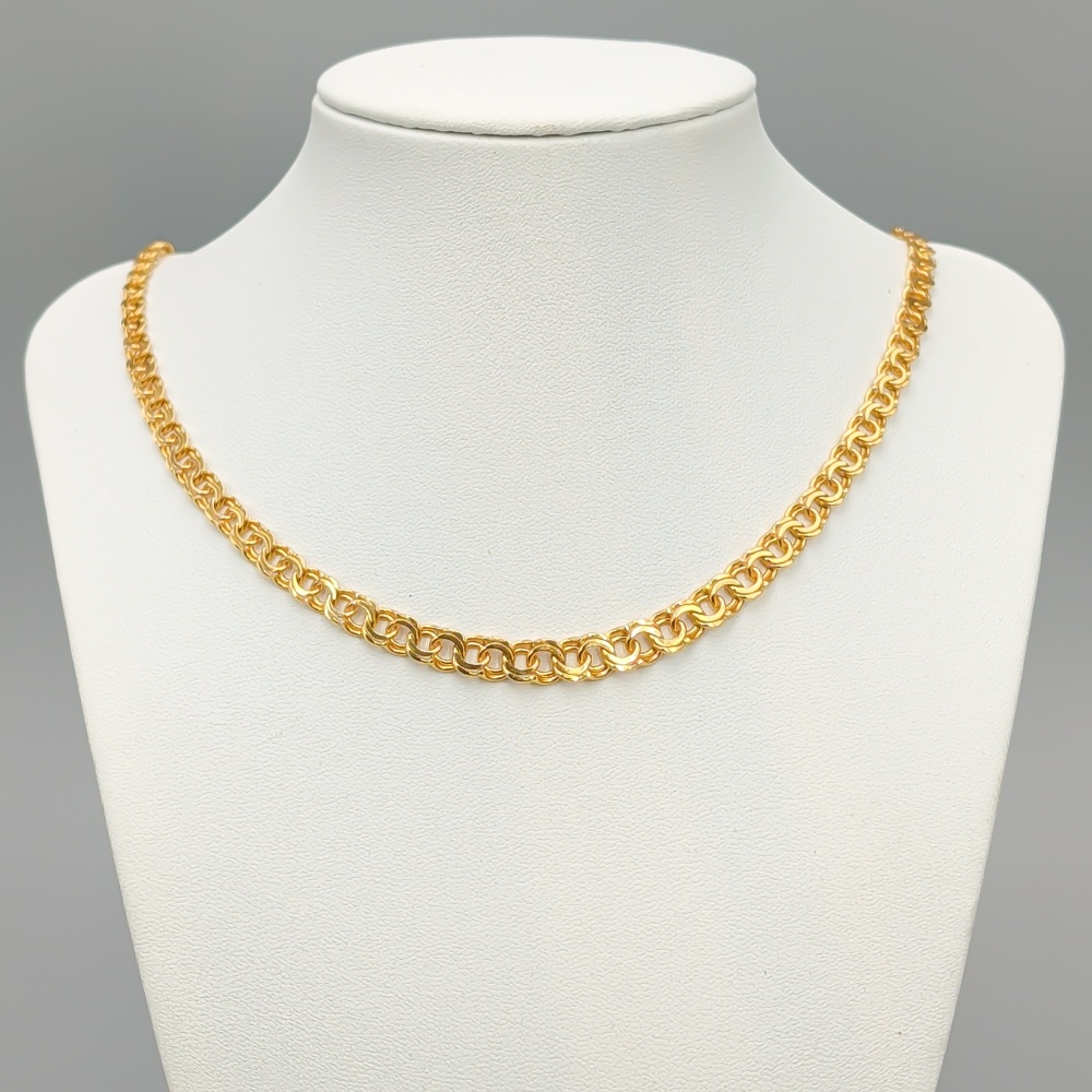 45cm Doserad Bismarcklänk i Guld 18K 21.02g