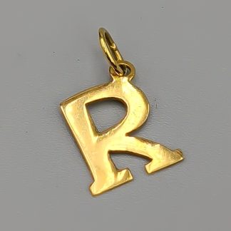 Hänge i Guld med Bokstaven R 18K 0.7g 13mm