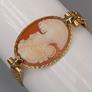 17.5cm Armband i Guld med Kamé 18K 16.82g
