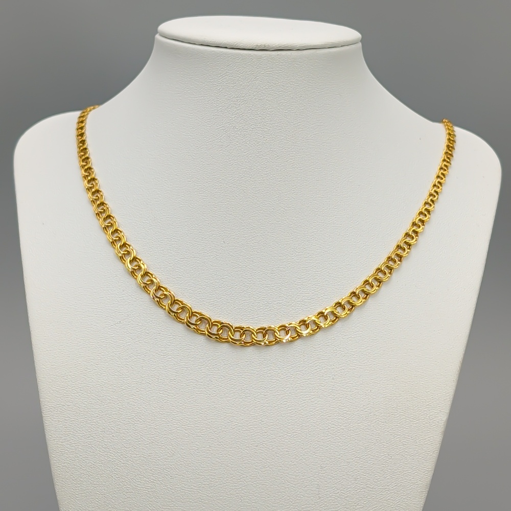 46.5mm Doserad Bismarcklänk i Guld 18K 15.68g