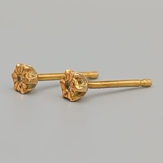 Diamantörhängen i Guld 18K 0.43g 3mm