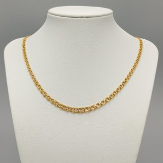 46.5cm Doserad Bismarcklänk i Guld 18K 11.2g