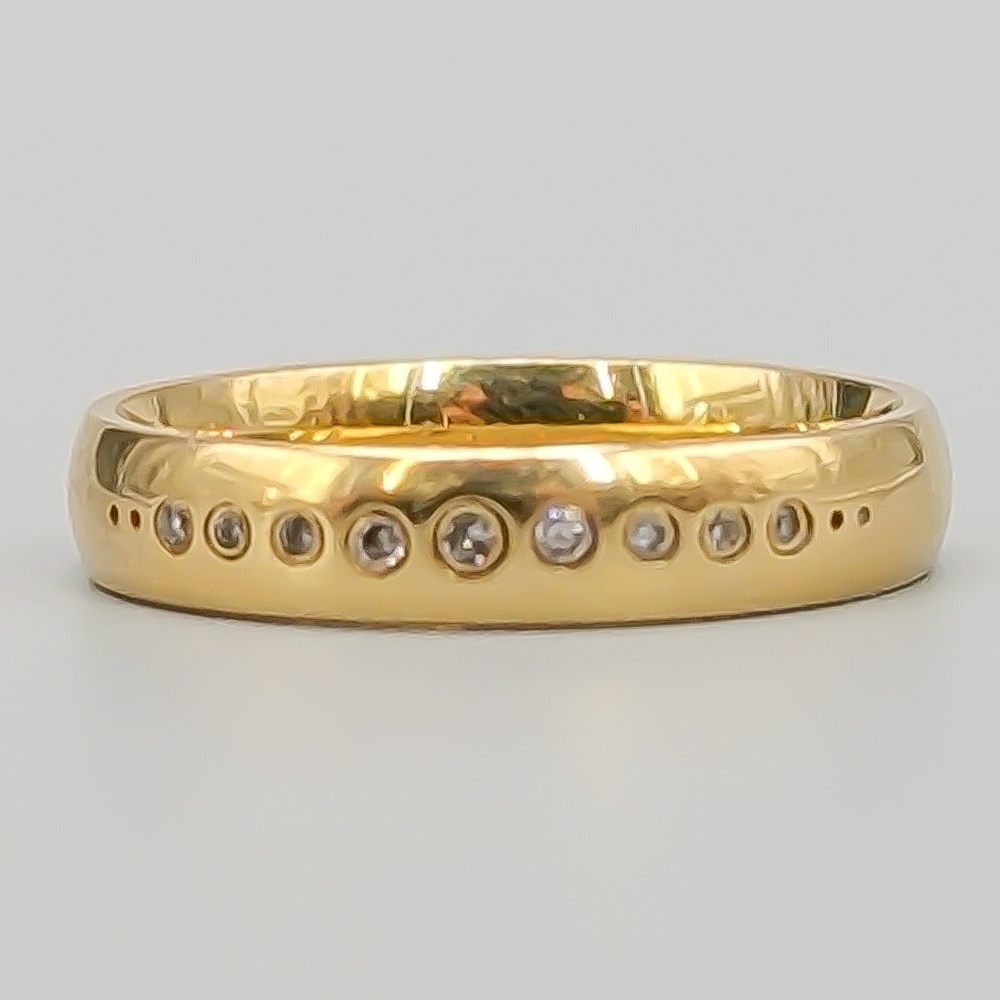 Diamantring i Guld 14K 4.32g 17.75mm