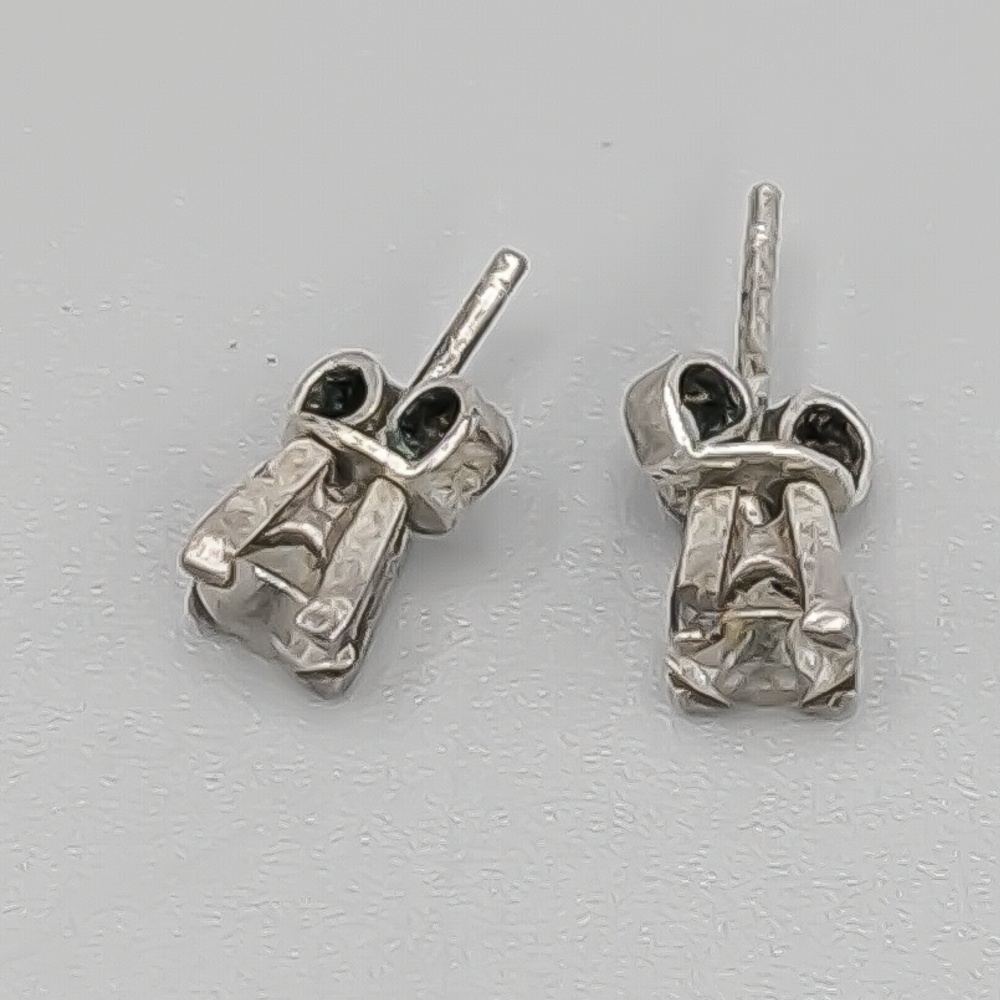 Örhängen i Silver med Vita Stenar S925 1.45g 5mm - Bild 2