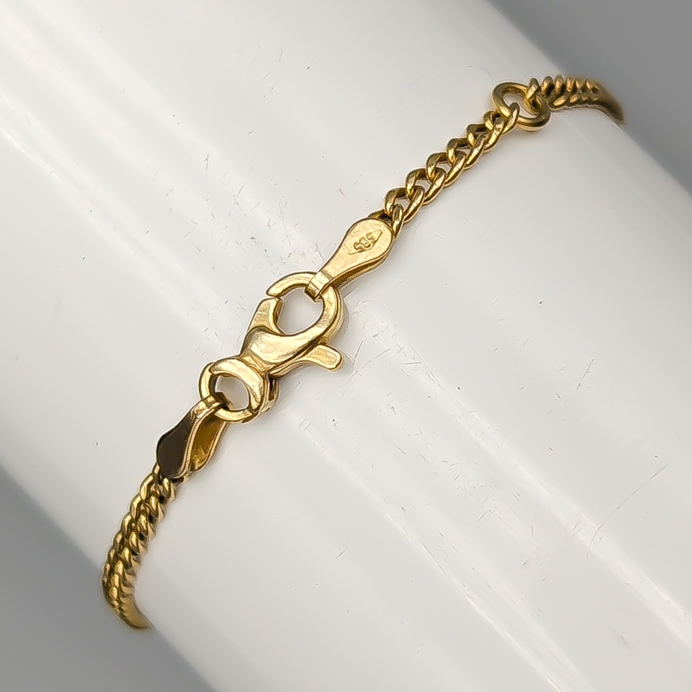 14cm Pansarlänk i Guld med Gravyrbricka 14K 2.05g - Bild 2