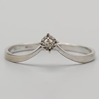 Diamantring i Vitguld 18K 1.05g 16.5mm