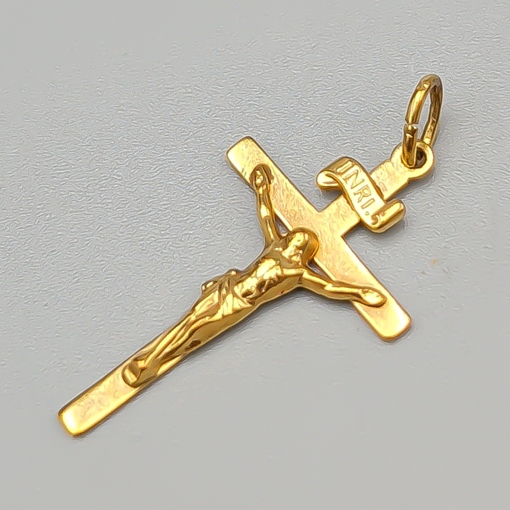 Hänge i Guld Krusifix 14K 0.7g 26mm - Bild 2