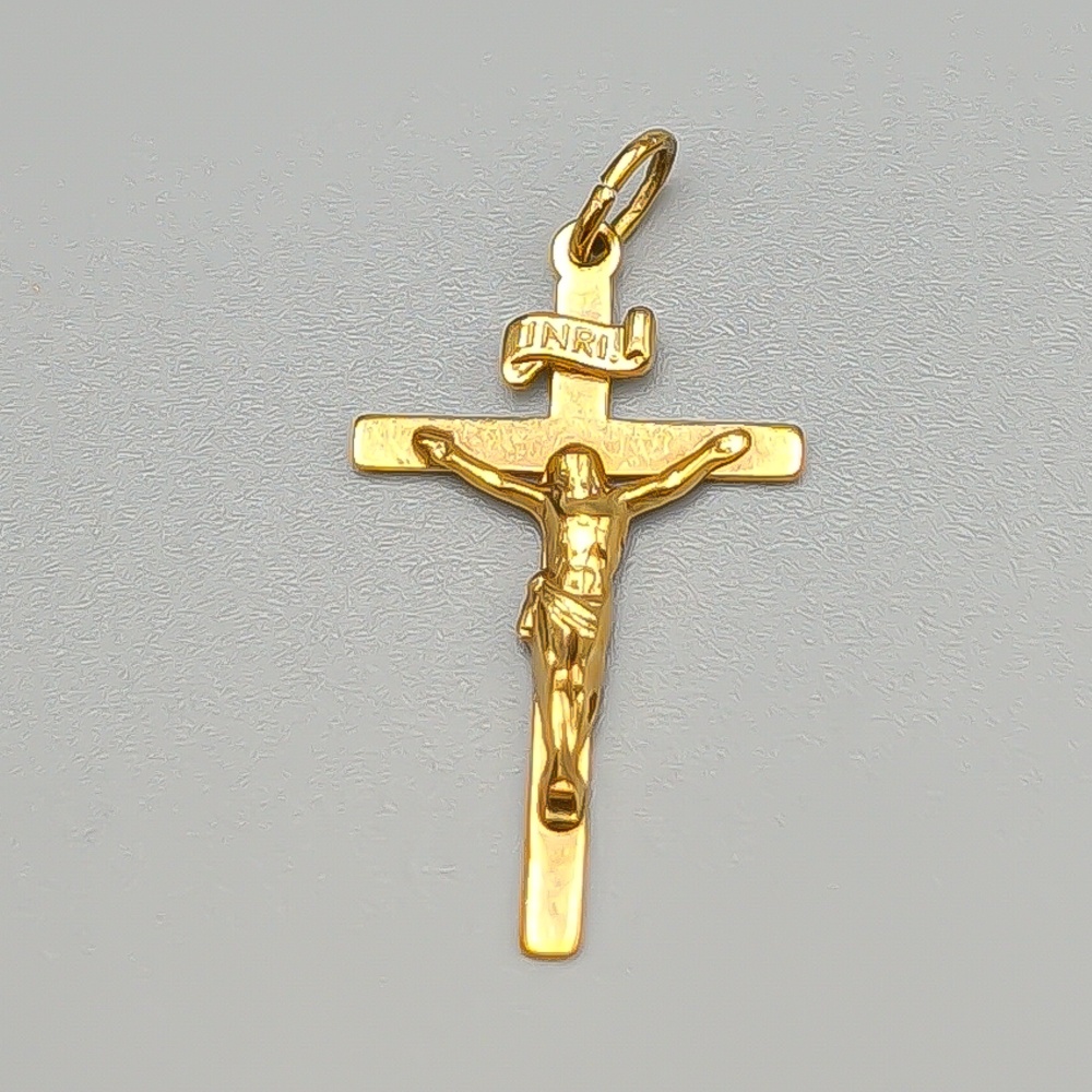 Hänge i Guld Krusifix 14K 0.7g 26mm