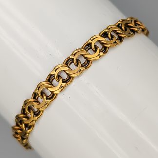 17.5cm Bismarcklänk i Guld med Berlock 18K 10.54g