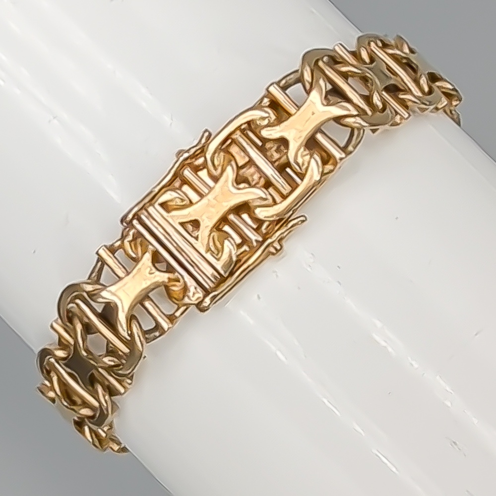 20.5cm X-Länk med Stav i Guld 18K 18.49g - Bild 2