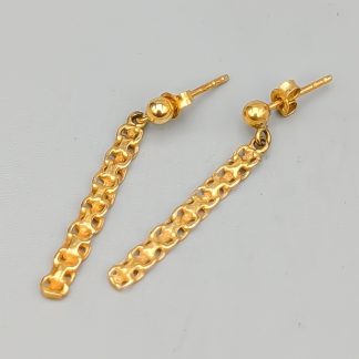 Örhängen i Guld X-länk 18K 1.41g 27mm