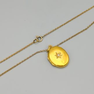 Ärtlänk i Silver med Hänge i Guld med Pärla 14K 5.72g