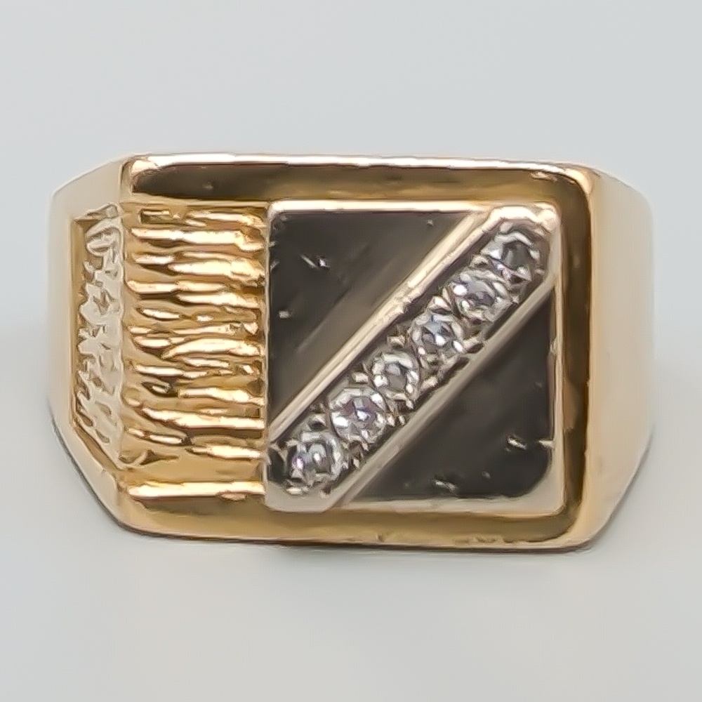 Klackring i Flerfärgat Guld med Diamanter 18K 8.01g 17.25mm