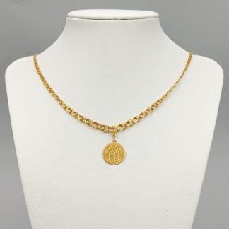 49.5cm Doserad Bismarcklänk i Guld med Integrerat Hänge 18K 9.49g
