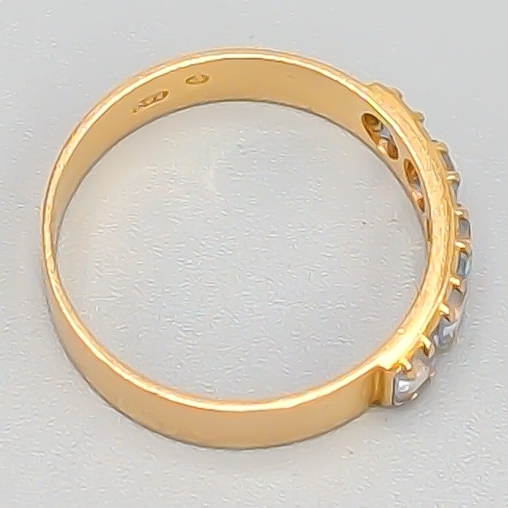 Ring i Guld med Blå Stenar 18K 2.61g 17.75mm - Bild 3
