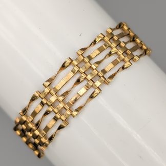 18.5cm Armband i Guld med Lås i Silver 9K 7.45g