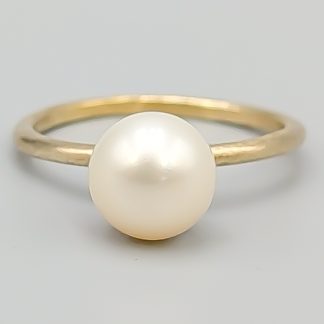 Ring i Förgyllt Silver med Odlad Pärla S925 2.11g 17.25mm