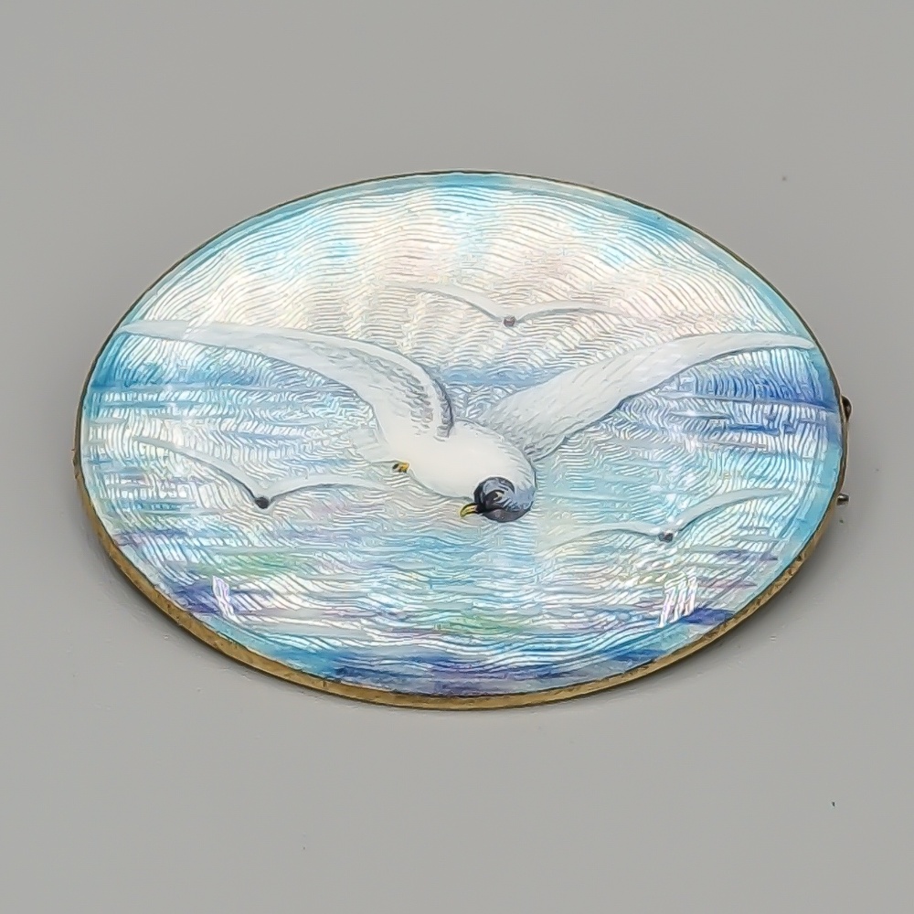 Brosch i Silver med Emalj S830 14.13g 49mm