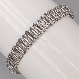 18.5cm Armband i Vitguld med Diamanter 18K 14.48g