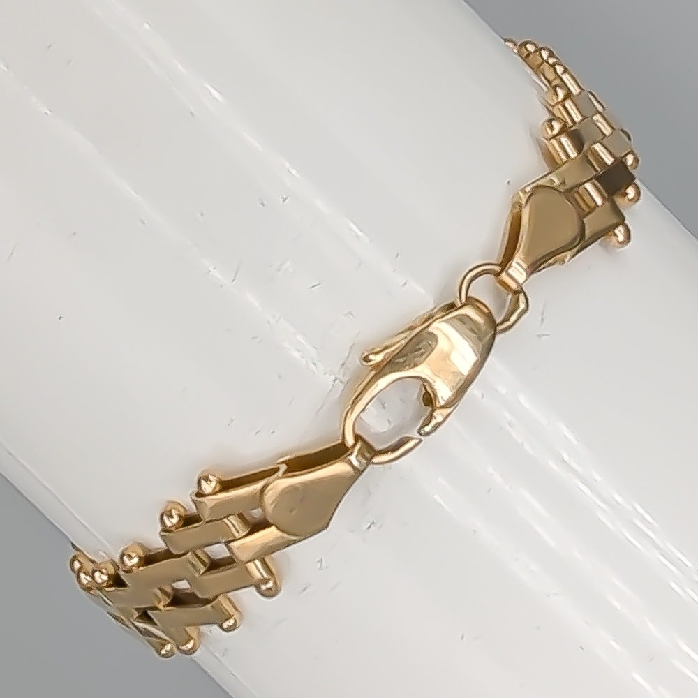 19.5cm Svedbom Staketlänk i Guld 18K 9.8g - Bild 2