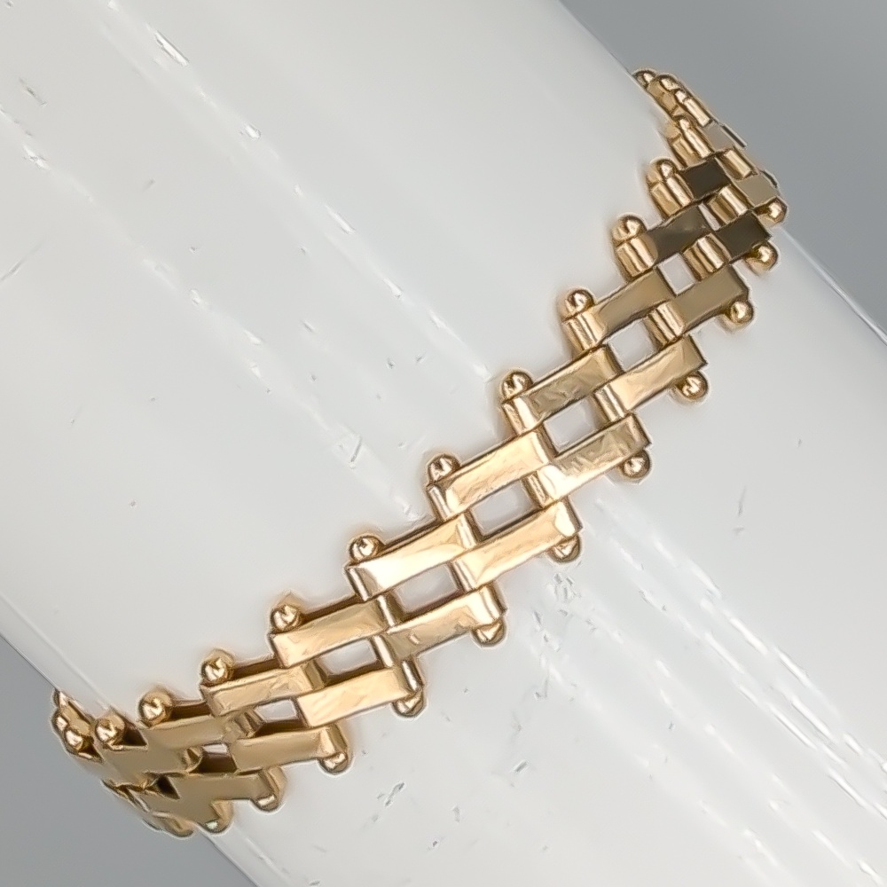 19.5cm Svedbom Staketlänk i Guld 18K 9.8g