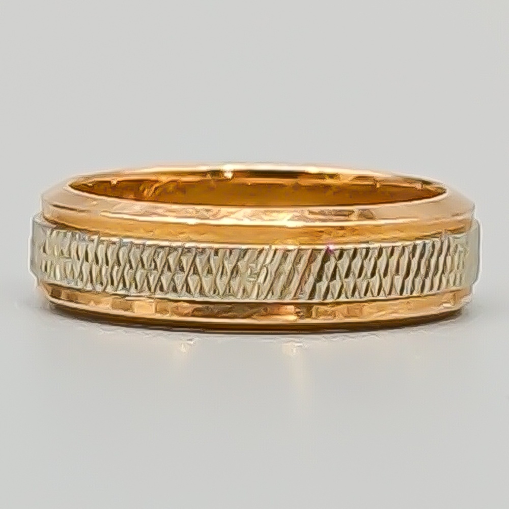 Mönstrad ring i Flerfärgat Guld 18K 5.01g 15.25mm