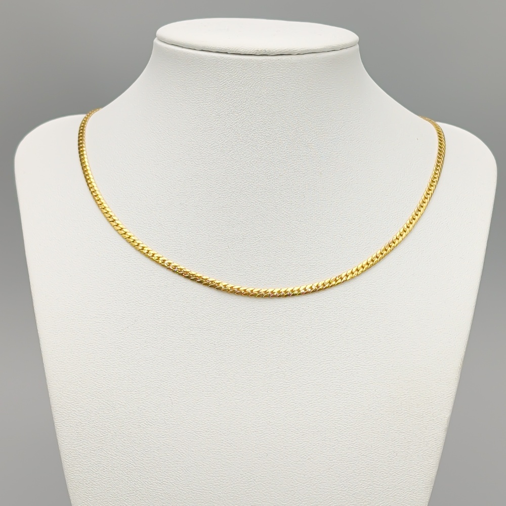 43cm Pressad Pansarlänk i Guld 18K 4.8g