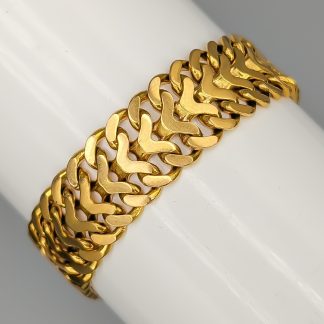 19cm Fiskbenslänk i Guld 18K 37.36g