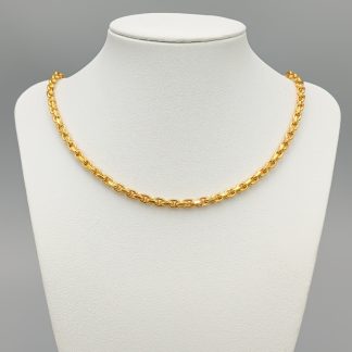 45.5cm Flackslipad Ankarlänk i Guld 18K 13.02g