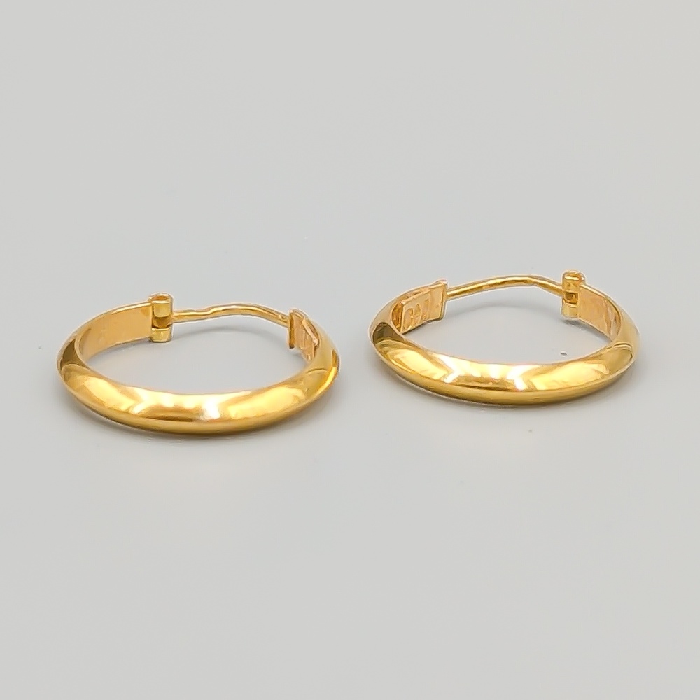 Uno-A-Erre Creoler i Guld 18K 1.62g 19mm - Bild 2