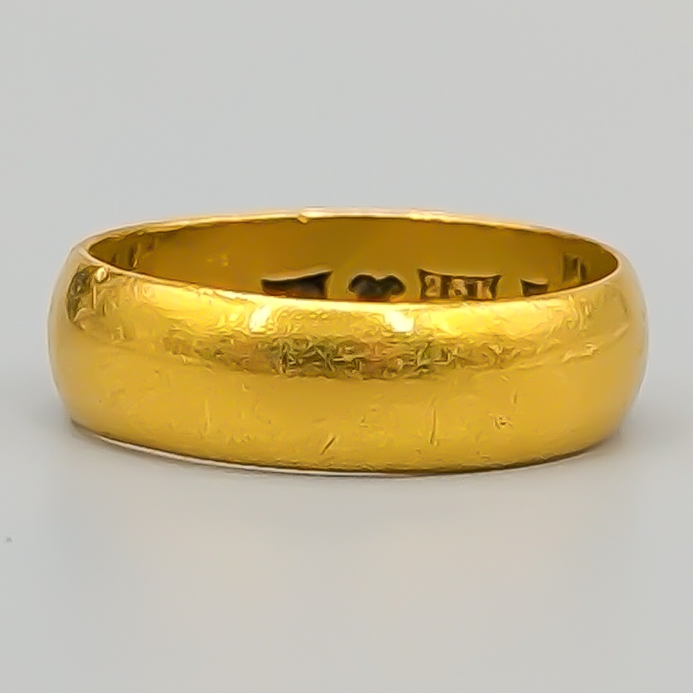 Slät ring i Guld 23K 8.96g 20mm