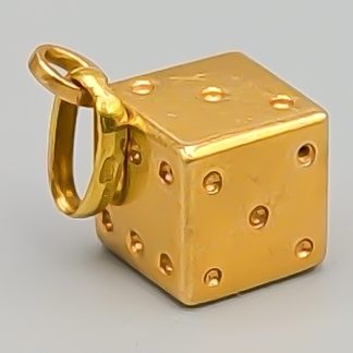 Hänge i Guld Tärning 18K 2.09g 13mm
