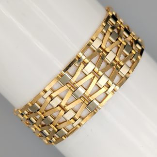 18cm Staketlänk i Flerfärgat Guld 18K 31.17g