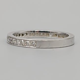 Alliansring i Vitguld med Diamanter 18K 2.62g 15.5mm