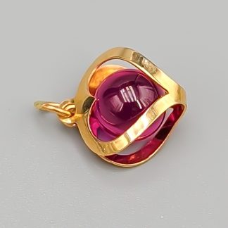 Hänge i Guld med Månadssten Janurari 18K 1.3g 12mm