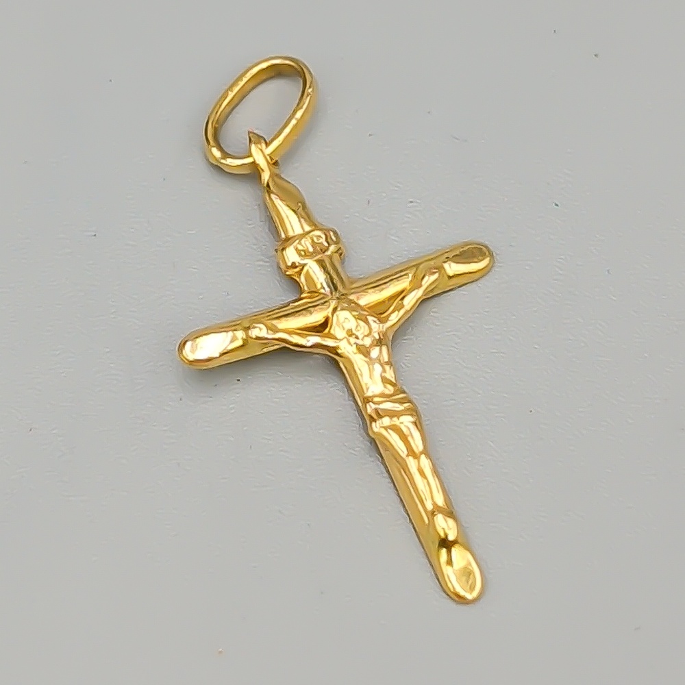 Hänge i Guld Krusifix 18K 0.84g 25mm