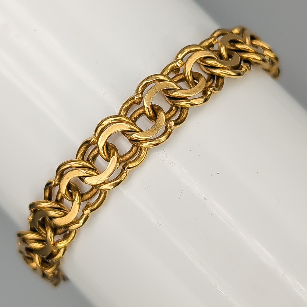 19.5cm Bismarcklänk i Guld 18K 19.74g