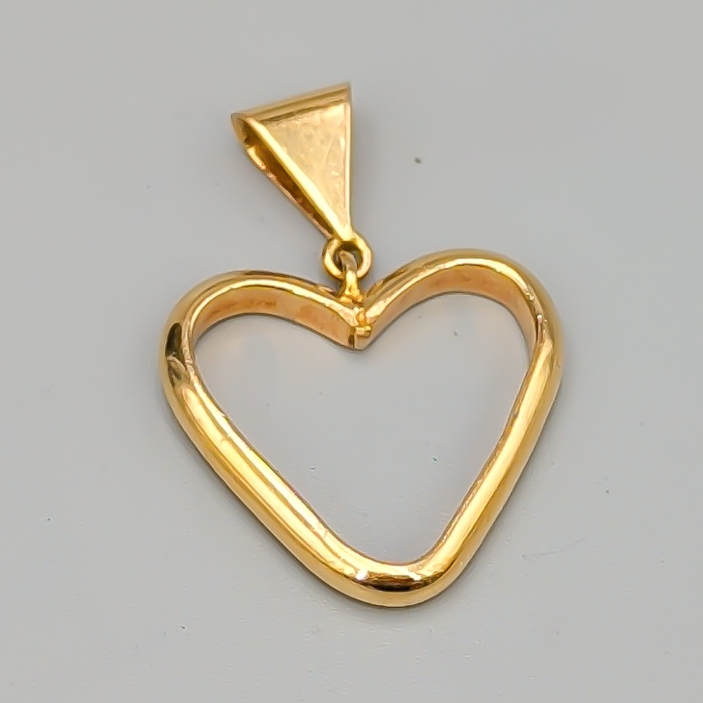 Hänge i Guld Hjärta 18K 6.83g 25mm